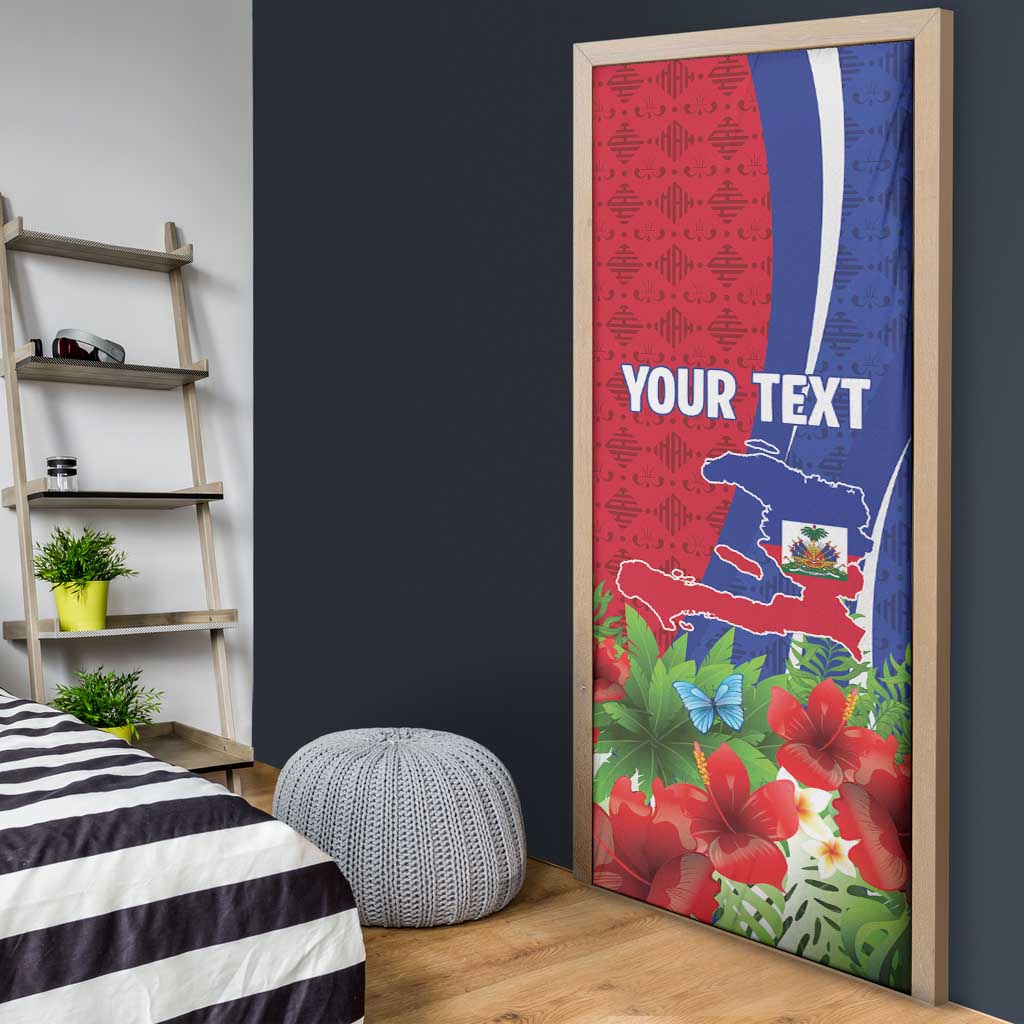 Personalized Afro-Haitians Tropical Door Cover Fleur-De-Lis Veves Motif - African Pride