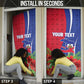 Personalized Afro-Haitians Tropical Door Cover Fleur-De-Lis Veves Motif - African Pride