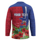 Personalized Afro-Haitians Tropical Hockey Jersey Fleur-De-Lis Veves Motif - African Pride