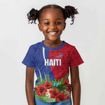 Personalized Afro-Haitians Tropical Kid T shirt Fleur-De-Lis Veves Motif LT18