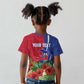 Personalized Afro-Haitians Tropical Kid T shirt Fleur-De-Lis Veves Motif LT18