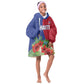 Personalized Afro-Haitians Tropical Kid Wearable Blanket Hoodie Fleur-De-Lis Veves Motif - African Pride
