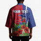Personalized Afro-Haitians Tropical Kimono Fleur-De-Lis Veves Motif - African Pride
