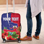 Personalized Afro-Haitians Tropical Luggage Cover Fleur-De-Lis Veves Motif - African Pride