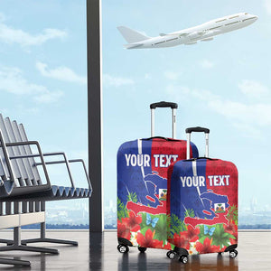 Personalized Afro-Haitians Tropical Luggage Cover Fleur-De-Lis Veves Motif - African Pride