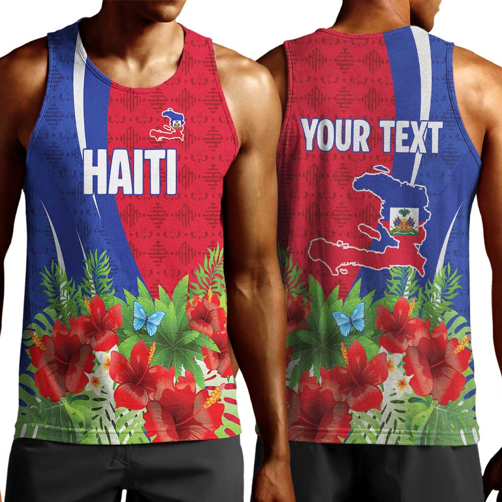 Personalized Afro-Haitians Tropical Men Tank Top Fleur-De-Lis Veves Motif - African Pride