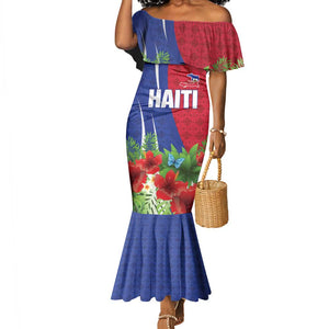 Personalized Afro-Haitians Tropical Mermaid Dress Fleur-De-Lis Veves Motif - African Pride