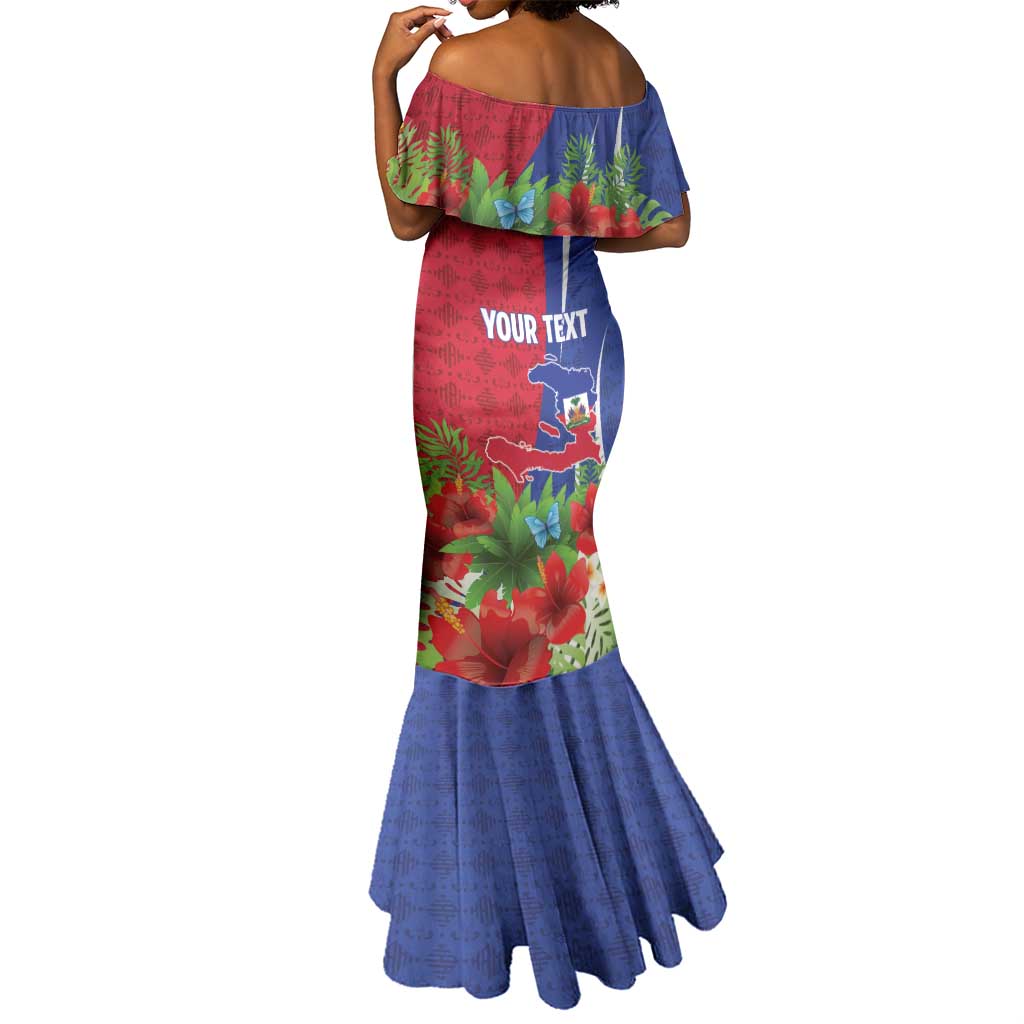 Personalized Afro-Haitians Tropical Mermaid Dress Fleur-De-Lis Veves Motif - African Pride