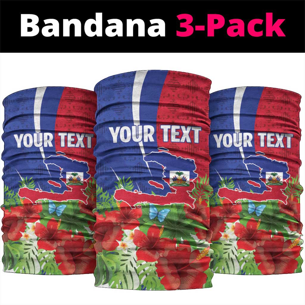 Personalized Afro-Haitians Tropical Neck Gaiter Fleur-De-Lis Veves Motif - African Pride