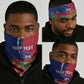 Personalized Afro-Haitians Tropical Neck Gaiter Fleur-De-Lis Veves Motif - African Pride