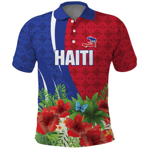 Personalized Afro-Haitians Tropical Polo Shirt Fleur-De-Lis Veves Motif LT18
