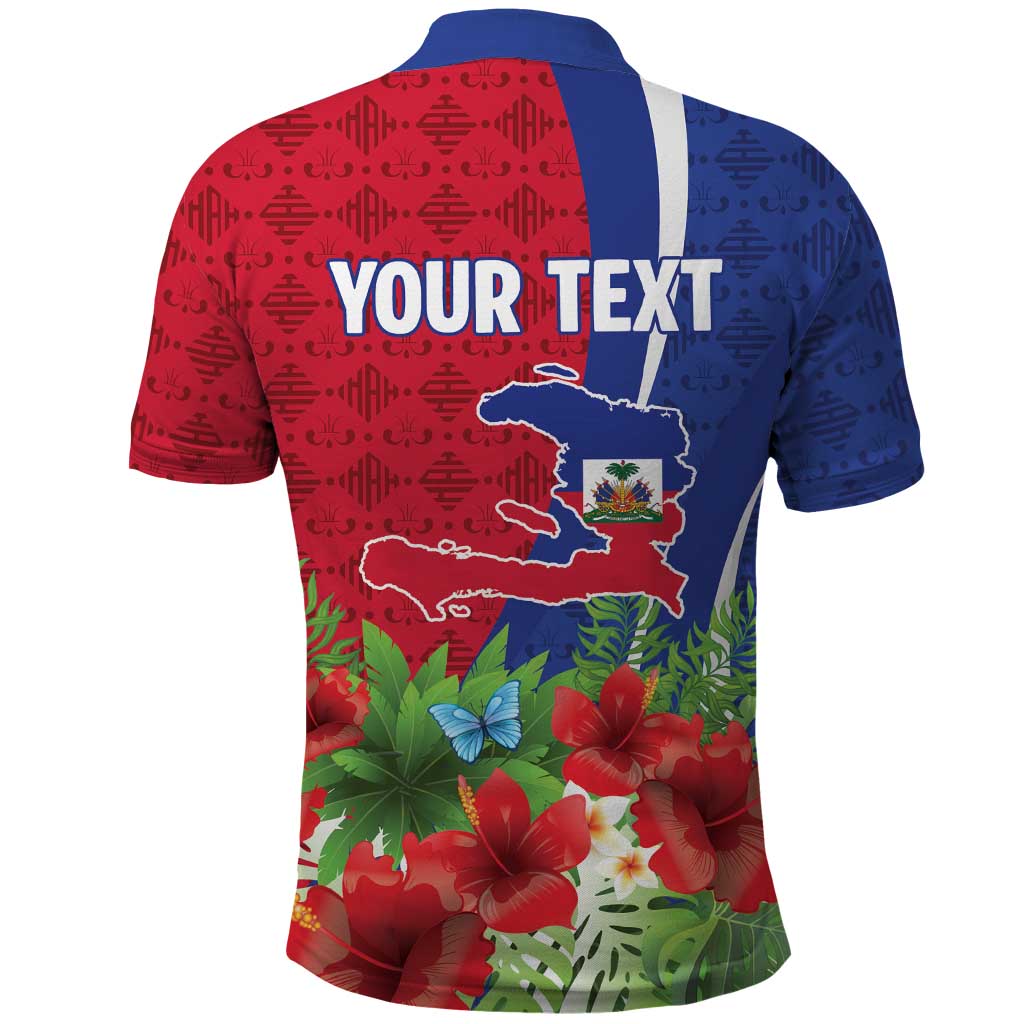 Personalized Afro-Haitians Tropical Polo Shirt Fleur-De-Lis Veves Motif LT18