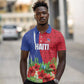 Personalized Afro-Haitians Tropical Polo Shirt Fleur-De-Lis Veves Motif LT18