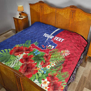 Personalized Afro-Haitians Tropical Quilt Fleur-De-Lis Veves Motif - African Pride