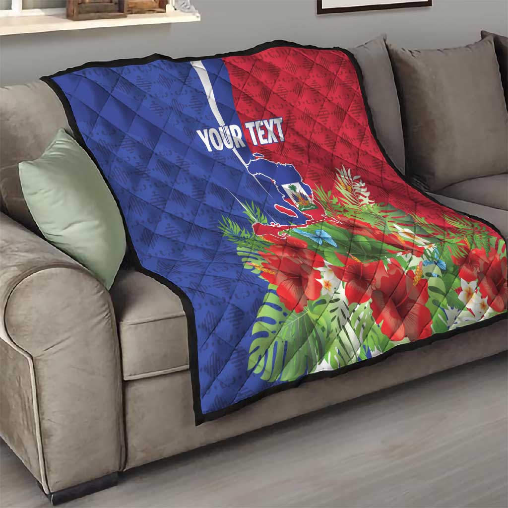Personalized Afro-Haitians Tropical Quilt Fleur-De-Lis Veves Motif - African Pride