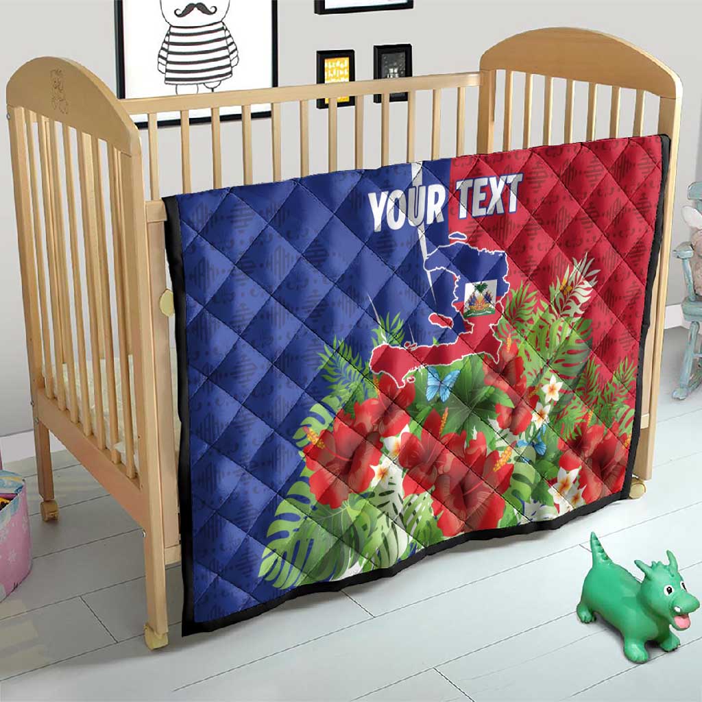 Personalized Afro-Haitians Tropical Quilt Fleur-De-Lis Veves Motif - African Pride