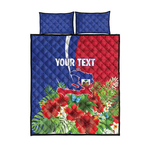 Personalized Afro-Haitians Tropical Quilt Bed Set Fleur-De-Lis Veves Motif - African Pride