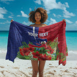 Personalized Afro-Haitians Tropical Sarong Fleur-De-Lis Veves Motif - African Pride