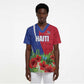 Personalized Afro-Haitians Tropical Scrub Top Fleur-De-Lis Veves Motif - African Pride