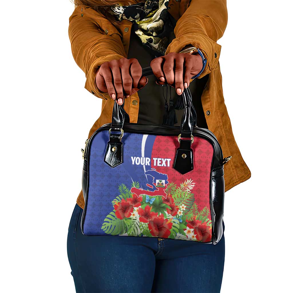 Personalized Afro-Haitians Tropical Shoulder Handbag Fleur-De-Lis Veves Motif - African Pride