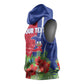 Personalized Afro-Haitians Tropical Sleeveless Hoodie Fleur-De-Lis Veves Motif - African Pride