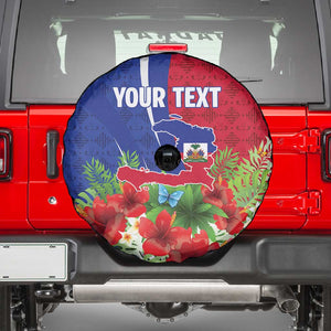 Personalized Afro-Haitians Tropical Spare Tire Cover Fleur-De-Lis Veves Motif - African Pride