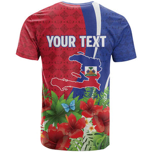 Personalized Afro-Haitians Tropical T shirt Fleur-De-Lis Veves Motif - African Pride