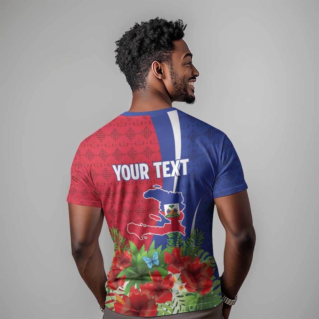 Personalized Afro-Haitians Tropical T shirt Fleur-De-Lis Veves Motif - African Pride