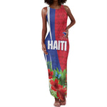 Personalized Afro-Haitians Tropical Tank Maxi Dress Fleur-De-Lis Veves Motif - African Pride