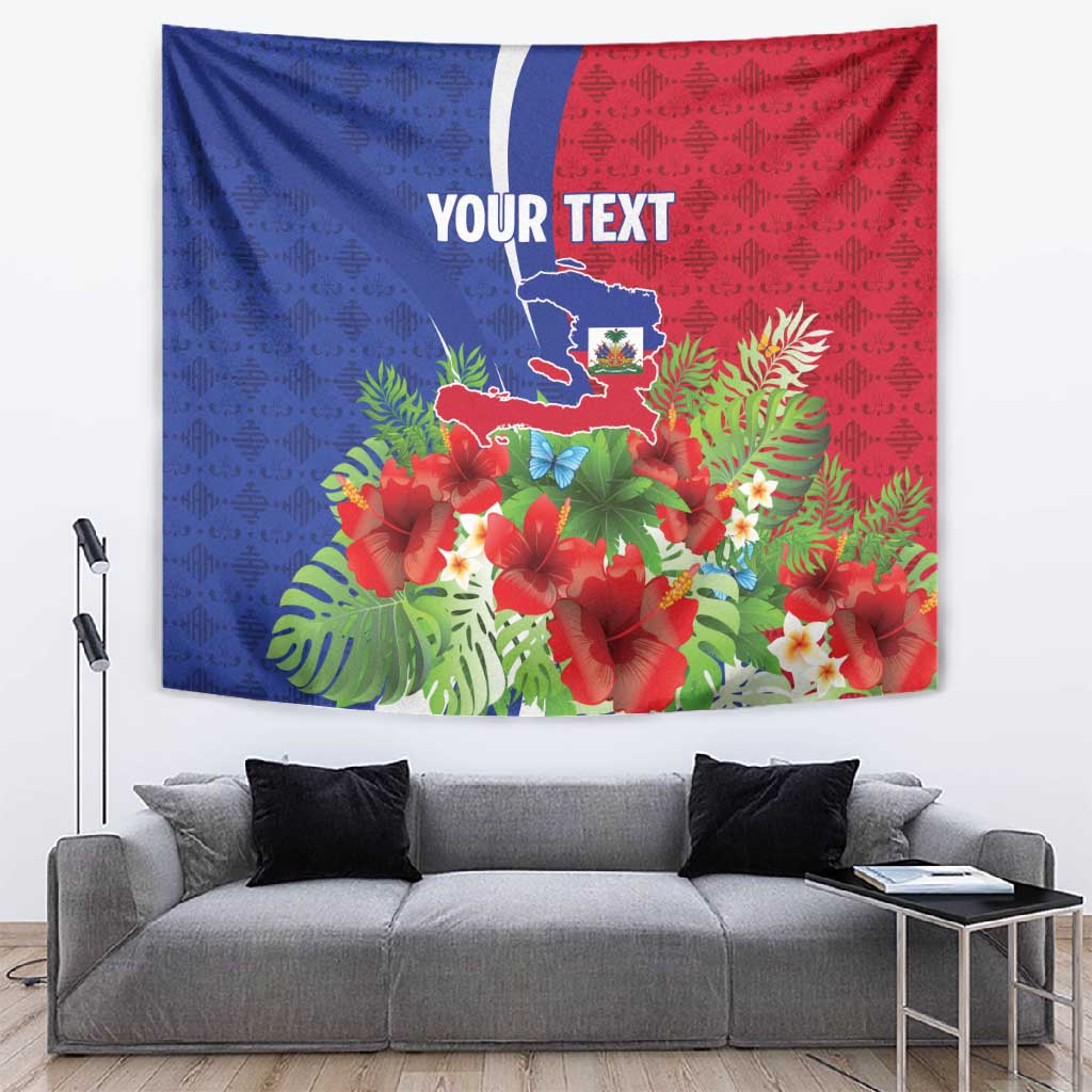 Personalized Afro-Haitians Tropical Tapestry Fleur-De-Lis Veves Motif - African Pride