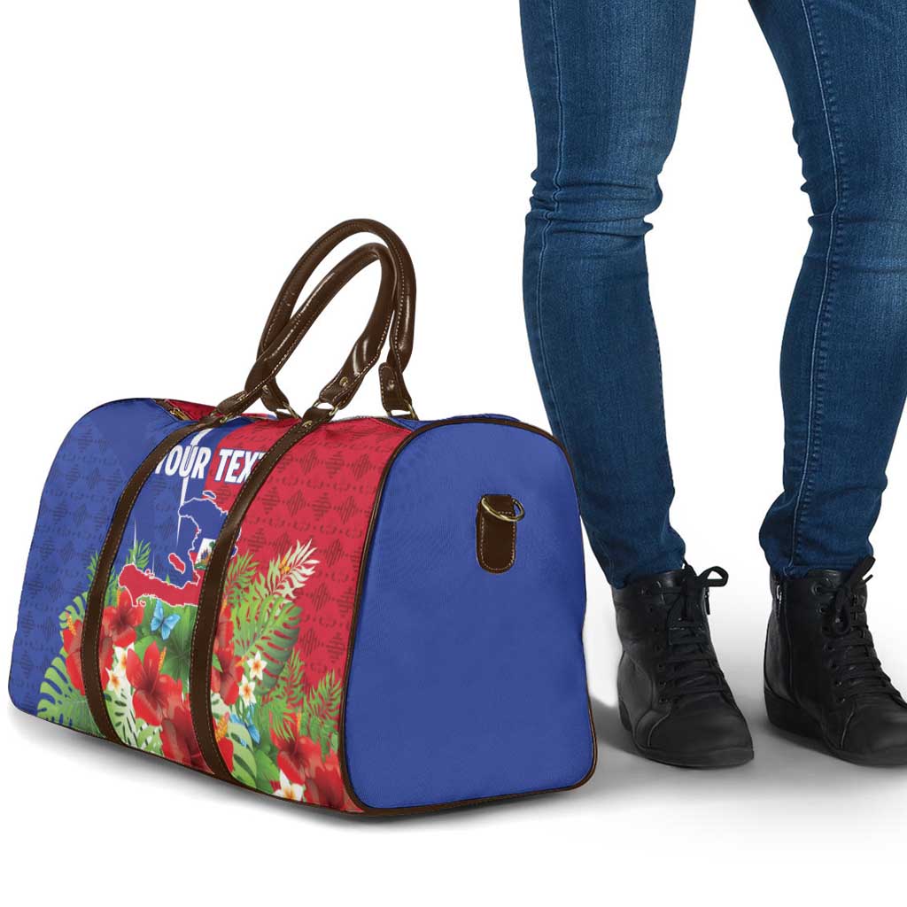 Personalized Afro-Haitians Tropical Travel Bag Fleur-De-Lis Veves Motif - African Pride