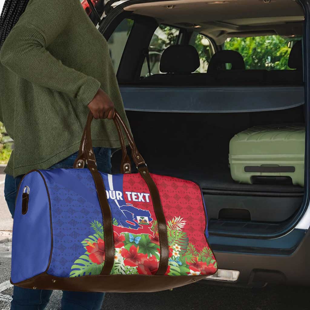 Personalized Afro-Haitians Tropical Travel Bag Fleur-De-Lis Veves Motif - African Pride