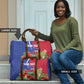 Personalized Afro-Haitians Tropical Travel Bag Fleur-De-Lis Veves Motif - African Pride