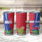 Personalized Afro-Haitians Tropical Tumbler Cup Fleur-De-Lis Veves Motif - African Pride