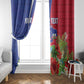Personalized Afro-Haitians Tropical Window Curtain Fleur-De-Lis Veves Motif - African Pride