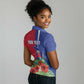 Personalized Afro-Haitians Tropical Women Polo Shirt Fleur-De-Lis Veves Motif LT18