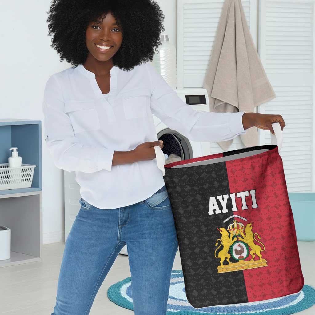 Afro-Haitians Empire of Haiti 1804-1806 Laundry Basket Fleur-De-Lis Veves Motif - African Pride