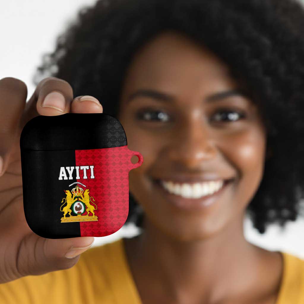 Afro-Haitians Empire of Haiti 1804-1806 AirPods Case Fleur-De-Lis Veves Motif - African Pride