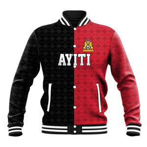 Afro-Haitians Empire of Haiti 1804-1806 Baseball Jacket Fleur-De-Lis Veves Motif - African Pride