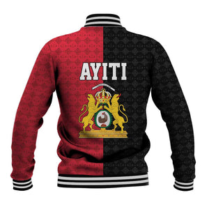Afro-Haitians Empire of Haiti 1804-1806 Baseball Jacket Fleur-De-Lis Veves Motif - African Pride