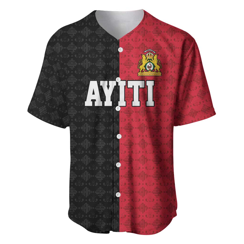 Afro-Haitians Empire of Haiti 1804-1806 Baseball Jersey Fleur-De-Lis Veves Motif LT18
