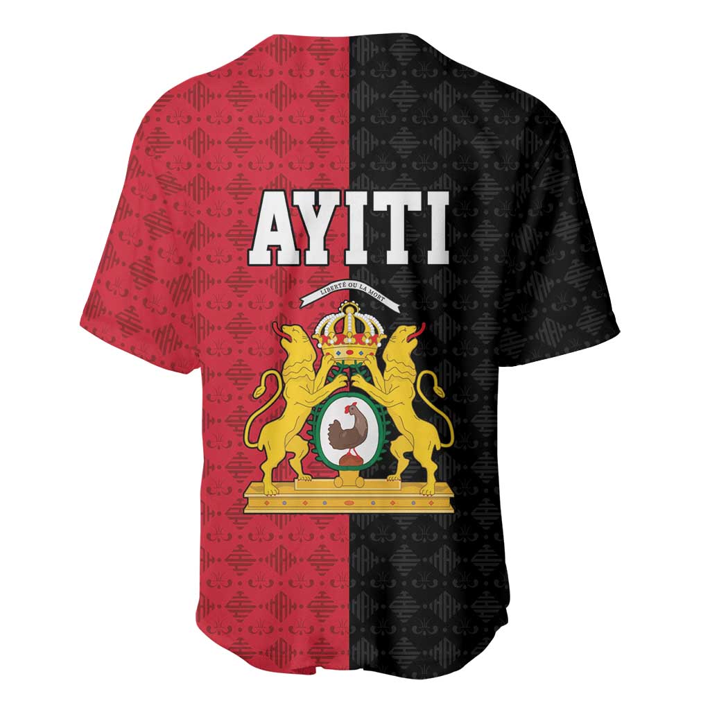 Afro-Haitians Empire of Haiti 1804-1806 Baseball Jersey Fleur-De-Lis Veves Motif LT18