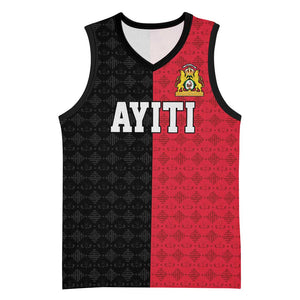 Afro-Haitians Empire of Haiti 1804-1806 Basketball Jersey Fleur-De-Lis Veves Motif - African Pride