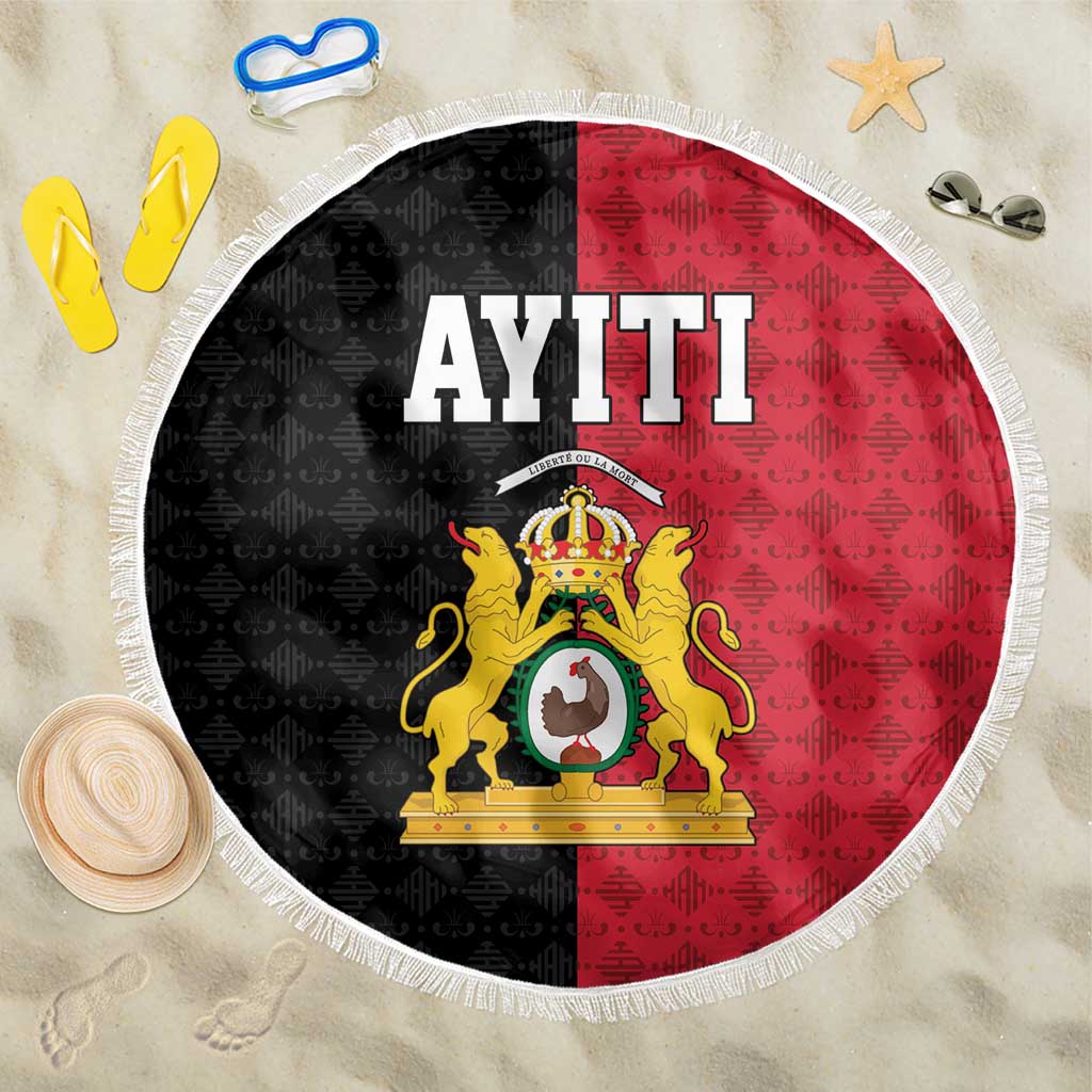 Afro-Haitians Empire of Haiti 1804-1806 Beach Blanket Fleur-De-Lis Veves Motif - African Pride