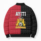 Afro-Haitians Empire of Haiti 1804-1806 Bomber Puffer Jacket Fleur-De-Lis Veves Motif - African Pride