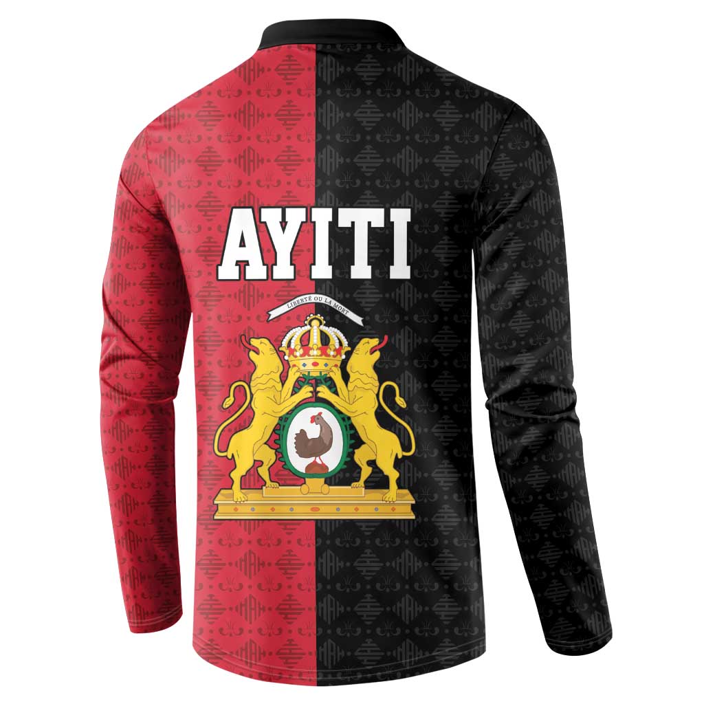 Afro-Haitians Empire of Haiti 1804-1806 Button Sweatshirt Fleur-De-Lis Veves Motif