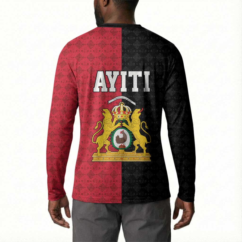 Afro-Haitians Empire of Haiti 1804-1806 Button Sweatshirt Fleur-De-Lis Veves Motif