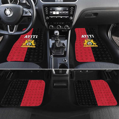Afro-Haitians Empire of Haiti 1804-1806 Car Mats Fleur-De-Lis Veves Motif - African Pride