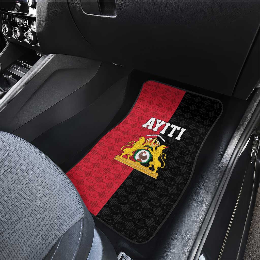 Afro-Haitians Empire of Haiti 1804-1806 Car Mats Fleur-De-Lis Veves Motif - African Pride