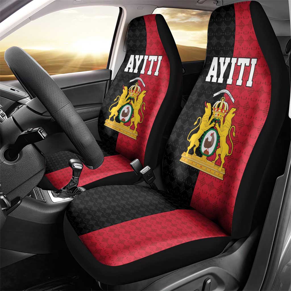 Afro-Haitians Empire of Haiti 1804-1806 Car Seat Cover Fleur-De-Lis Veves Motif - African Pride